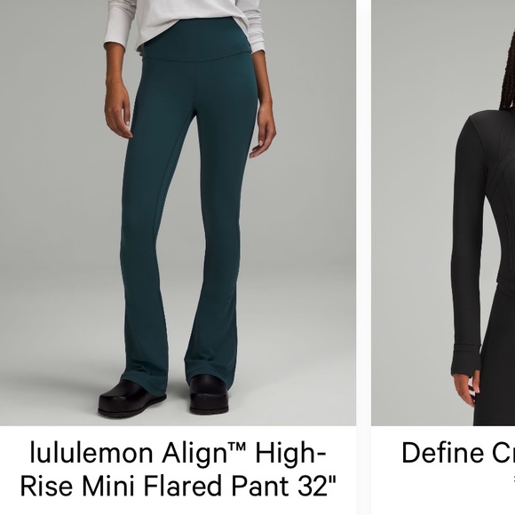 Align High Rise Mini Flare Pants 32” Green Jasper - Picture 1 of 3